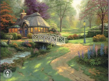 cottage cornfield Painting - Friendship Cottage Thomas Kinkade